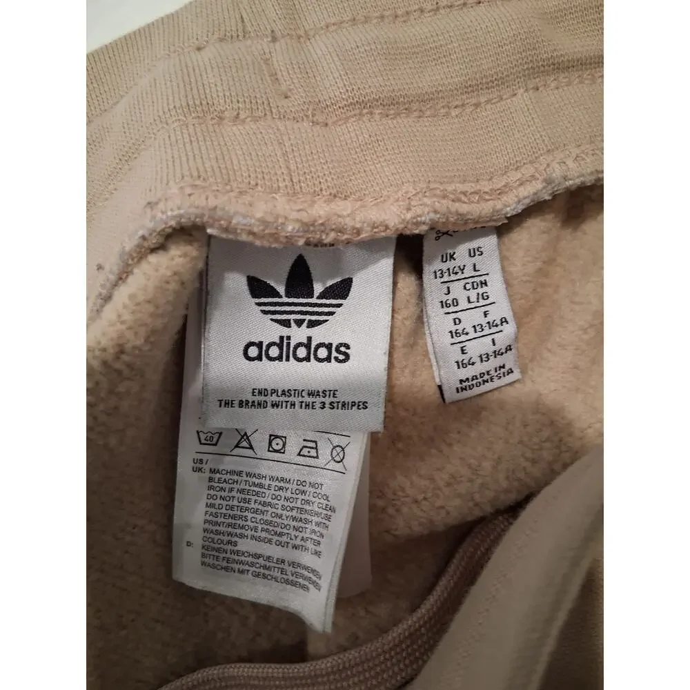 adidas Originals Youth Boys Girls Essentials Fleece Jogger Pants Beige 13-14Y L